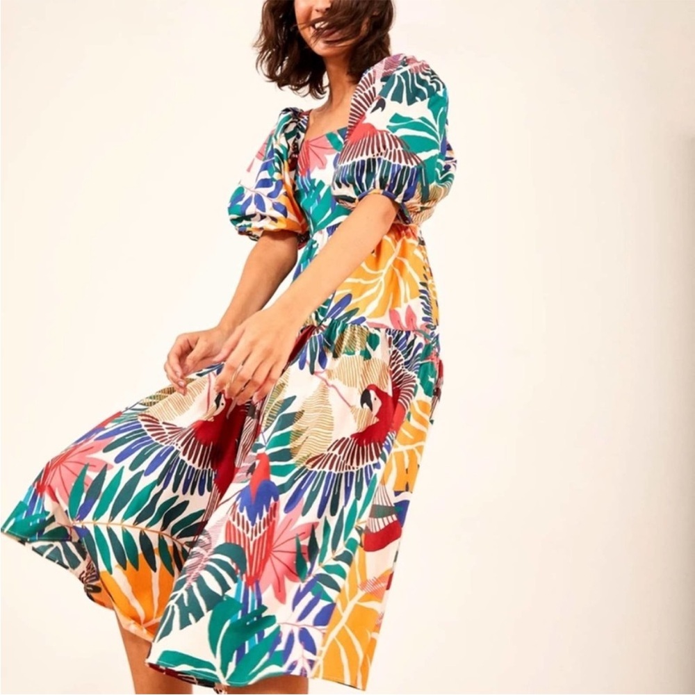NWT Farm Rio Macaw Midi Dress Small